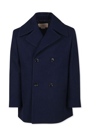 cappotto in lana blu GUCCI KIDS | 784498XWA154804